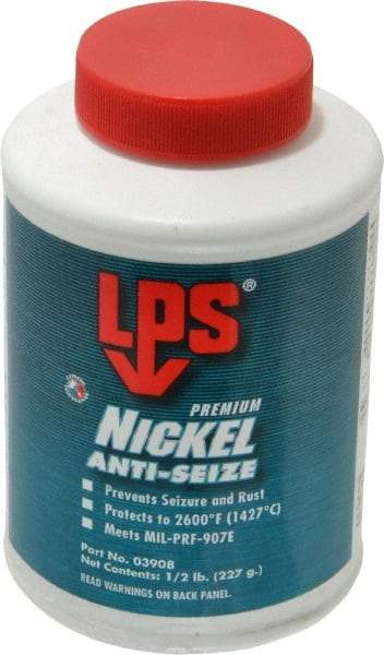 LPS - 0.5 Lb Can Extreme Temperature Anti-Seize Lubricant - Nickel, -65 to 2,600°F, Silver Gray, Water Resistant - Exact Tool & Supply