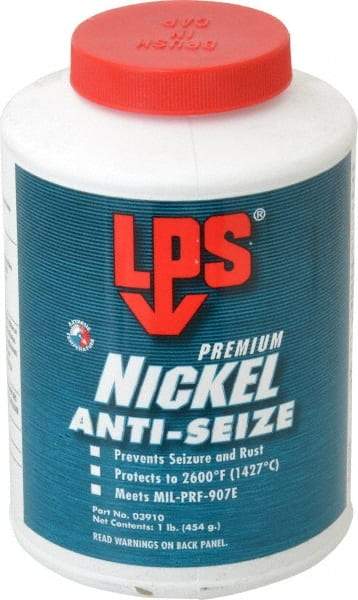 LPS - 1 Lb Can Extreme Temperature Anti-Seize Lubricant - Nickel, -65 to 2,600°F, Silver Gray, Water Resistant - Exact Tool & Supply