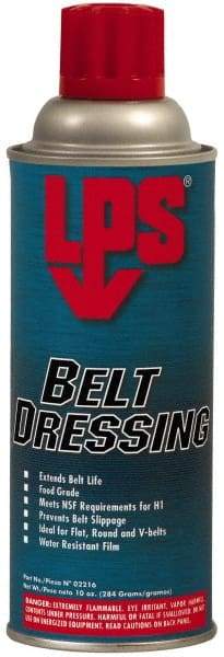 LPS - 10 Ounce Container Clear Aerosol, Belt and Conveyor Dressing - Food Grade, 352°F Max - Exact Tool & Supply