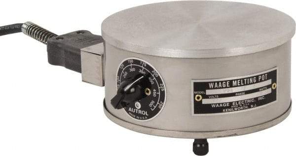 WAAGE - 4" High, 115 Volt Hot Plate - 150 to 550°F, 1 Burner, 600 Watt, 6" Diam, 6 Amps - Exact Tool & Supply