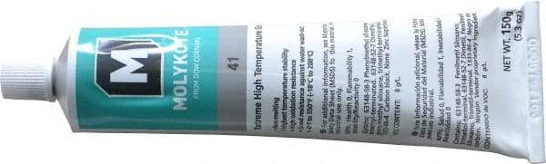 Dow Corning - 5.3 oz Tube Lithium High Temperature Grease - Black, High Temperature, 550°F Max Temp, NLGIG 2, - Exact Tool & Supply