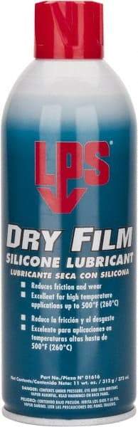 LPS - 16 oz Aerosol Dry Film/Silicone Lubricant - Clear, 500°F Max - Exact Tool & Supply