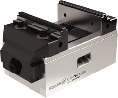 Schunk - 80mm Jaw Width, 130mm Max Jaw Opening, 28mm Throat Depth, Manual Precision Self Centering Vise - Exact Tool & Supply