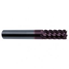 1/4" Dia. - 2-1/2" OAL - 45° Helix Firex Carbide End Mill - 6 FL - Exact Tool & Supply