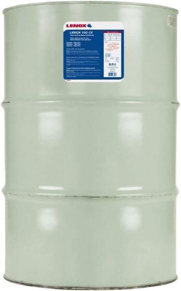 Lenox - CF 100, 55 Gal Drum Cutting & Sawing Fluid - Water Soluble, For Drilling, Grinding, Milling, Tapping - Exact Tool & Supply