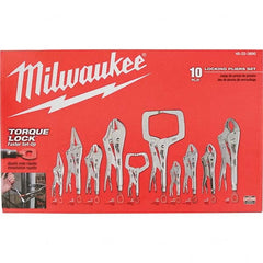 Milwaukee Tool - Plier Sets Set Type: Locking Pliers Number of Pieces: 10 - Exact Tool & Supply