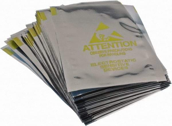 Value Collection - 5" Long x 3" Wide, 3 mil Thick, Clear Metalized Static Shield Bag - Metal-In - Exact Tool & Supply