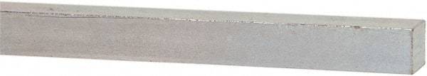 Made in USA - 12" Long x 3/8" High x 3/8" Wide, Zinc-Plated Oversized Key Stock - C1018 Steel - Exact Tool & Supply