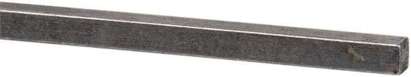 Made in USA - 12" Long x 3/16" High x 3/16" Wide, Over/Undersized Key Stock - 1090/1095 Steel - Exact Tool & Supply