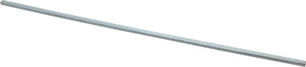 Made in USA - 12" Long, Zinc-Plated Step Key Stock for Shafts - C1018 Steel - Exact Tool & Supply