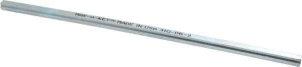Made in USA - 12" Long, Zinc-Plated Step Key Stock for Gears - C1018 Steel - Exact Tool & Supply