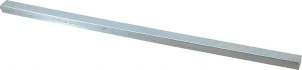 Made in USA - 12" Long, Zinc-Plated Step Key Stock for Gears - C1018 Steel - Exact Tool & Supply