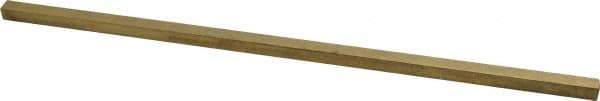 Made in USA - 12" Long x 5/16" High x 5/16" Wide, Over/Undersized Key Stock - Alloy 360 Brass - Exact Tool & Supply