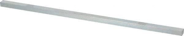 Made in USA - 12" Long, Zinc-Plated Oversized Key Stock - C1045 Steel - Exact Tool & Supply