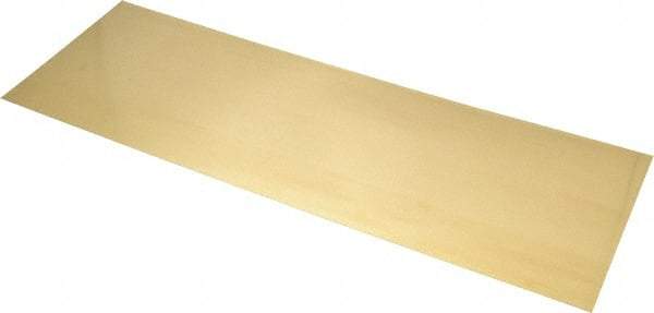 Made in USA - 10 Piece, 18 Inch Long x 6 Inch Wide x 0.012 Inch Thick, Shim Sheet Stock - Brass - Exact Tool & Supply