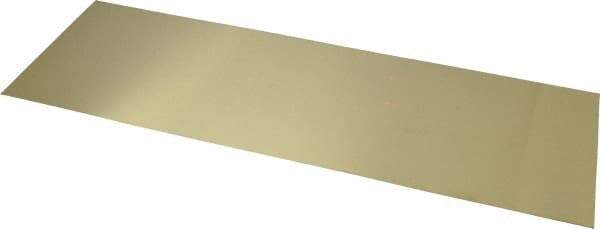Made in USA - 10 Piece, 18 Inch Long x 6 Inch Wide x 0.02 Inch Thick, Shim Sheet Stock - Brass - Exact Tool & Supply