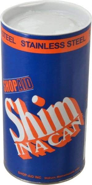 Made in USA - 1.25 m Long x 150 mm Wide x 0.2 mm Thick, Roll Shim Stock - Stainless Steel - Exact Tool & Supply