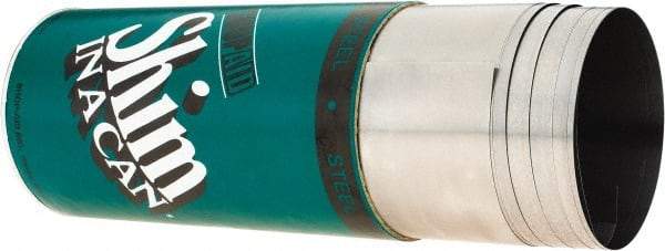 Made in USA - 2.50 m Long x 150 mm Wide x 0.1 mm Thick, Roll Shim Stock - Steel - Exact Tool & Supply