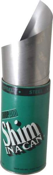 Made in USA - 2.50 m Long x 150 mm Wide x 0.25 mm Thick, Roll Shim Stock - Steel - Exact Tool & Supply