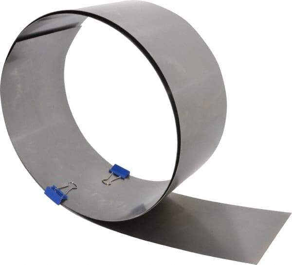 Made in USA - 2.50 m Long x 150 mm Wide x 0.5 mm Thick, Roll Shim Stock - Steel - Exact Tool & Supply