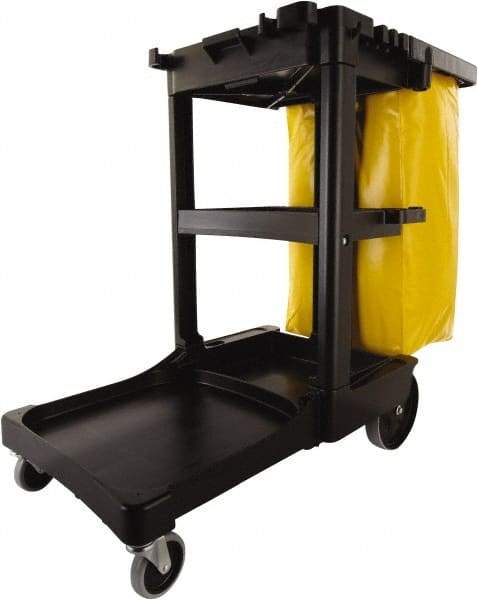 Rubbermaid - Plastic Janitor Cart - 21-3/4" Width - Exact Tool & Supply