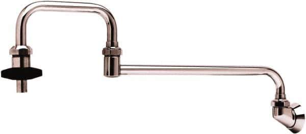 T&S Brass - Faucet Mount, Single Hole Kitchen Faucet - Pot and Kettle Filling Faucet, Insulated Handle, Low Arc Spout, No Drain - Exact Tool & Supply