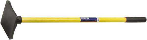 Ability One - 8" High x 8" Wide Round Steel Tamper - 42" Long Fiberglass Straight Handle - Exact Tool & Supply