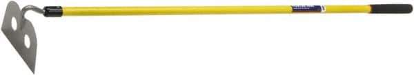 Ability One - 7" High x 10" Wide Round Steel Hoe - 62" Long Fiberglass Straight Handle - Exact Tool & Supply