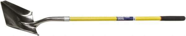 Ability One - 11-1/2" High x 9-1/2" Wide Square Steel Shovel - 48" Long Fiberglass Straight Handle - Exact Tool & Supply