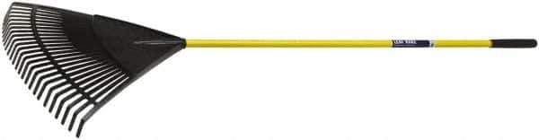 Ability One - Leaf Rake with 51" Straight Fiberglass Handle - 26 Tines, 12" Tine Length - Exact Tool & Supply