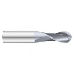 .0156 x .0469 x 1-1/2 2 Flute Ball Nose End Mill- Series 3215SD - Exact Tool & Supply