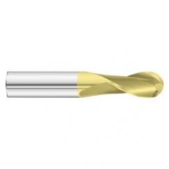 .0156 x .0469 x 1-1/2 2 Flute Ball Nose End Mill- Series 3215SD - Exact Tool & Supply