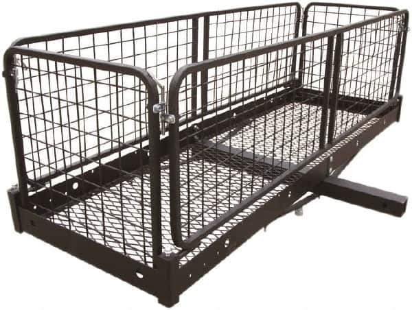 Erickson Manufacturing - Steel Folding Cargo Carrier - 20" Wide x 60.0" Long, Black, For Use with 2" Receivers - Exact Tool & Supply