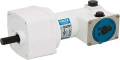 Leeson - 12 Volt, 14 RPM, 180:1 Gear Ratio, Parallel Gearmotor - 31 Frame, 341 Torque, 1/8 hp, TENV Enclosure - Exact Tool & Supply