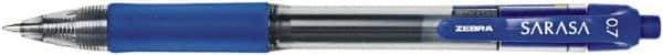Zebra - Conical Roller Ball Pen - Blue - Exact Tool & Supply