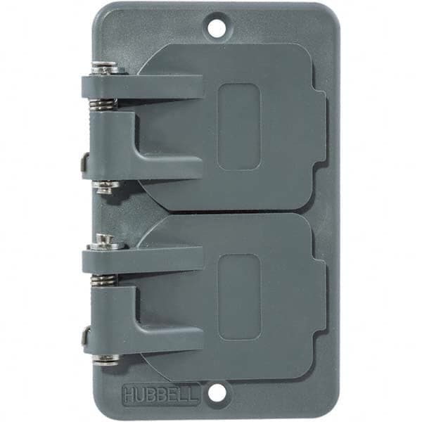 Hubbell Wiring Device-Kellems - Electrical Outlet Box & Switch Box Accessories Accessory Type: Box Cover Material: PBT Resin - Exact Tool & Supply