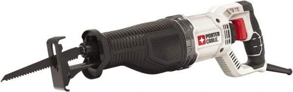 Porter-Cable - 3,200 Strokes per min, 1-1/8" Stroke Length Electric Reciprocating Saw - 120 Volts, 7.5 Amps - Exact Tool & Supply