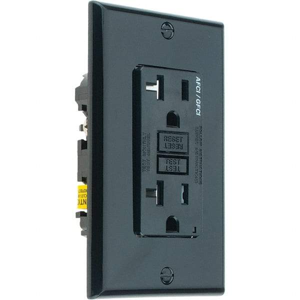 Leviton - GFCI Receptacles Grade: Commercial Color: Black - Exact Tool & Supply