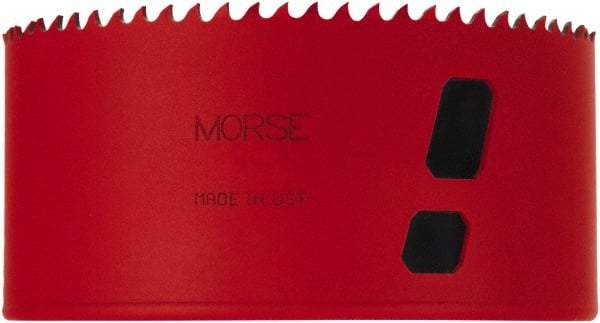 M.K. MORSE - 4-3/8" Diam, 1-15/16" Cutting Depth, Hole Saw - Bi-Metal Saw, Toothed Edge - Exact Tool & Supply