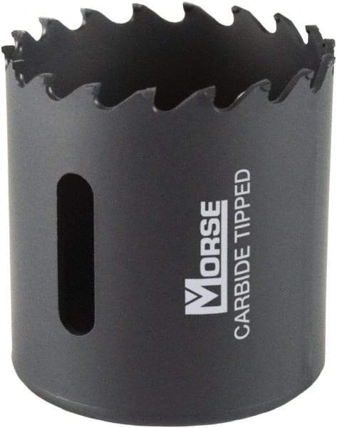 M.K. MORSE - 2-1/8" Diam, 1-15/16" Cutting Depth, Hole Saw - Carbide-Tipped Saw, Toothed Edge - Exact Tool & Supply