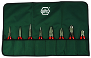 Soft Grip Pliers Set includes Combo; High Lev; Long Nose; Diag; Flat Nose; Round Nose in Roll up Pouch. 8 Pc. - Exact Tool & Supply