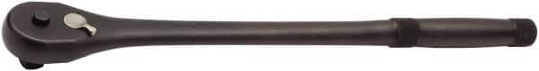 Proto - 3/8" Drive Pear Head Quick-Release Ratchet - Black Oxide Finish, 8-1/2" OAL, 45 Gear Teeth, Quick Release Handle - Exact Tool & Supply