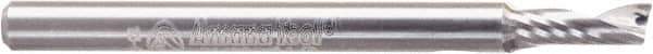 Amana Tool - 1/8" Cutting Diam x 5/16" Length of Cut, 1 Flute, Upcut Spiral Router Bit - Right Hand Cut, Solid Carbide, 1-1/2" OAL x 1/8" Shank Diam - Exact Tool & Supply