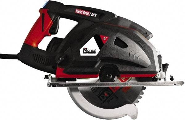 M.K. MORSE - 15 Amps, 9" Blade Diam, 2,300 RPM, Electric Circular Saw - 7' Cord Length, 1" Arbor Hole, Right Blade - Exact Tool & Supply