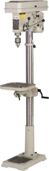 Enco - 346mm Swing, Step Pulley Drill Press - 16 Speed, 3/4 hp, Single Phase - Exact Tool & Supply