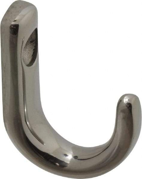 Sugatsune - 23/64" Wide x 1-1/8" High x 5/32" Thick, Wall Hook - 7/8" Projection, Polished - Exact Tool & Supply