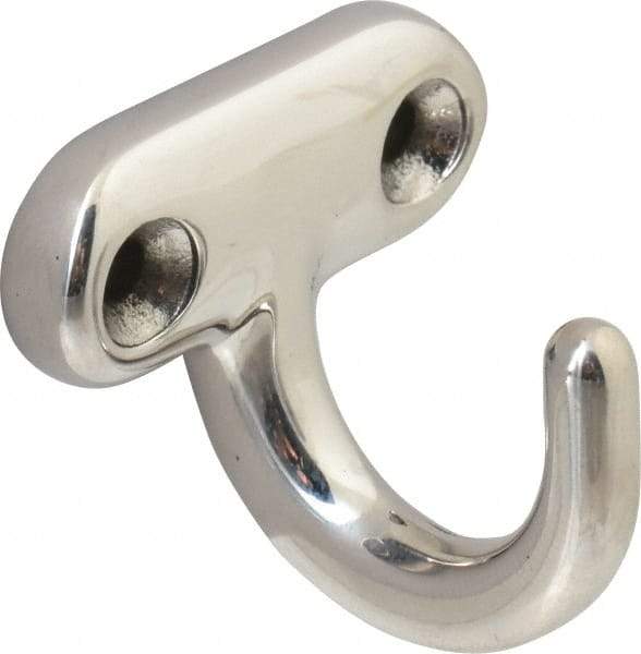 Sugatsune - 1-3/32" Wide x 1" High x 5/32" Thick, Wall Hook - 1" Projection, Polished - Exact Tool & Supply