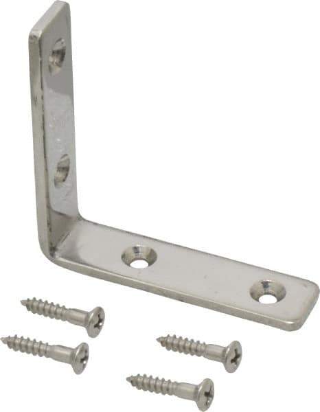 Sugatsune - 2-13/32" Long x 19/32" Wide, 18-8 Stainless Steel, Corner Brackets - Exact Tool & Supply