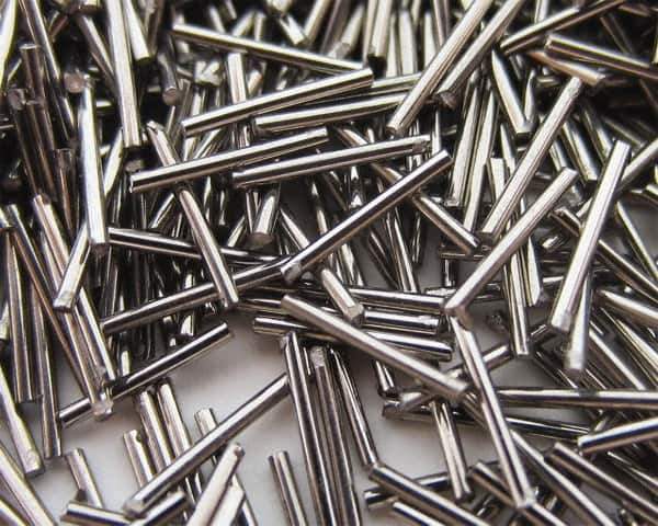 Raytech - Steel Carrier, Steel Abrasive, Wet Polishing Tumbling Media - Rod Shape - Exact Tool & Supply