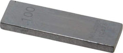 Mitutoyo - 0.1" Rectangular Steel Gage Block - Accuracy Grade AS-1, Includes Certificate of Inspection - Exact Tool & Supply